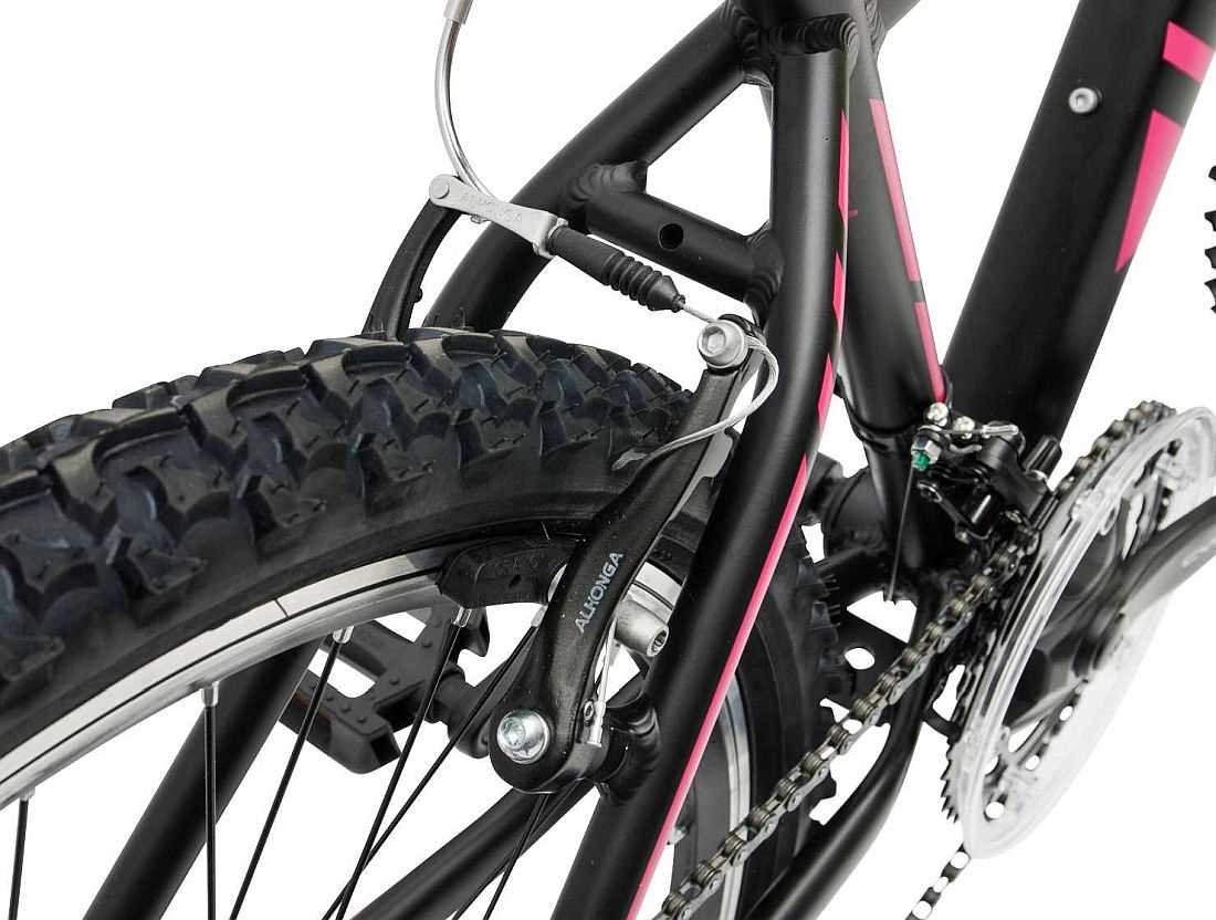 Rower MTB INDIANA X-Pulser 1.6 D15 Czarno-fuksjowy - hamulec