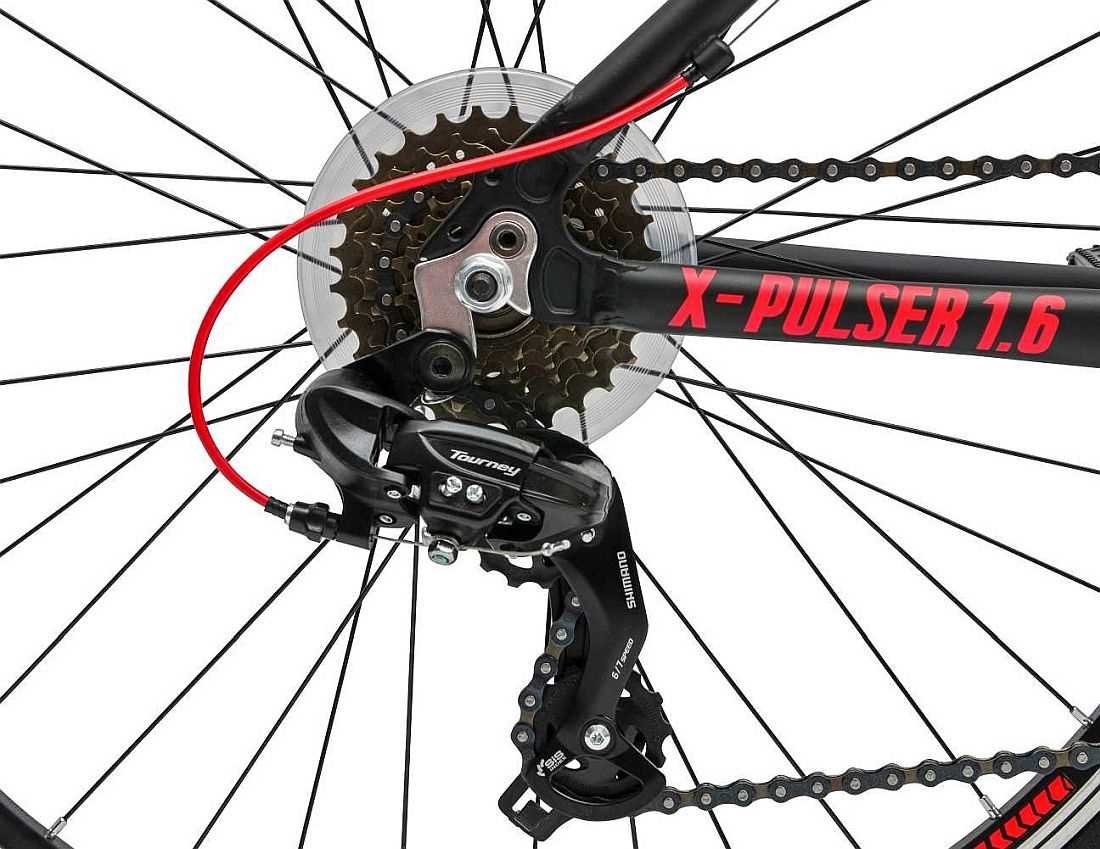 Rower MTB INDIANA X-Pulser 1.6 M15 Czarno-Czerwony - Przerzutki