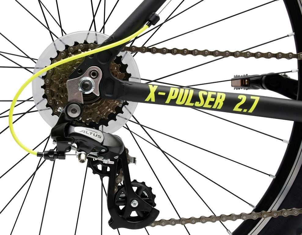 Rower MTB INDIANA X-Pulser 2.7 Czarno-żółty - Przerzutki
