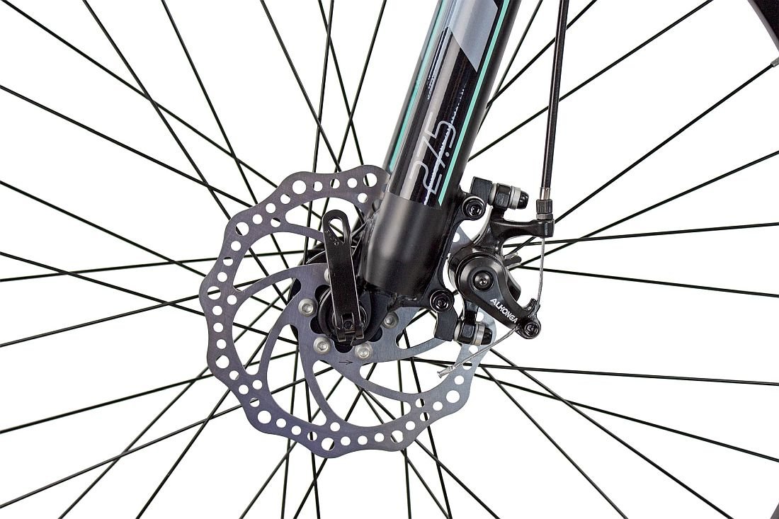 Rower MTB INDIANA X-Pulser 2.7 D17 Czarno-miętowy - hamulec