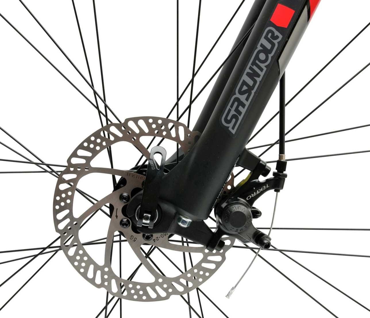 Rower MTB INDIANA X-Pulser 2.9 Czarno-czerwony  - hamulec