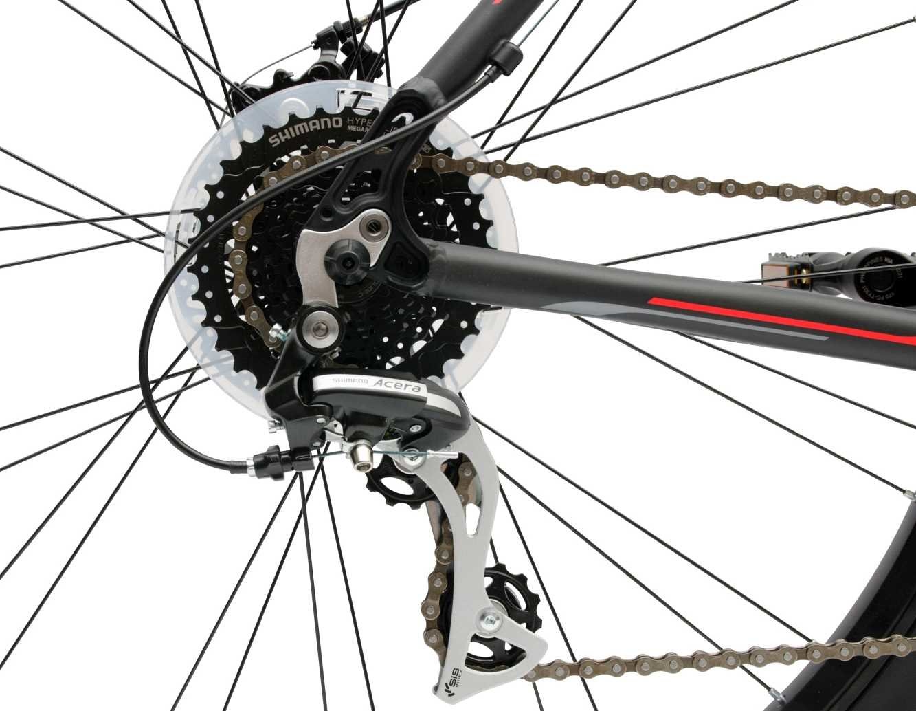 Rower MTB INDIANA X-Pulser 2.9 Czarno-czerwony  - Przerzutki