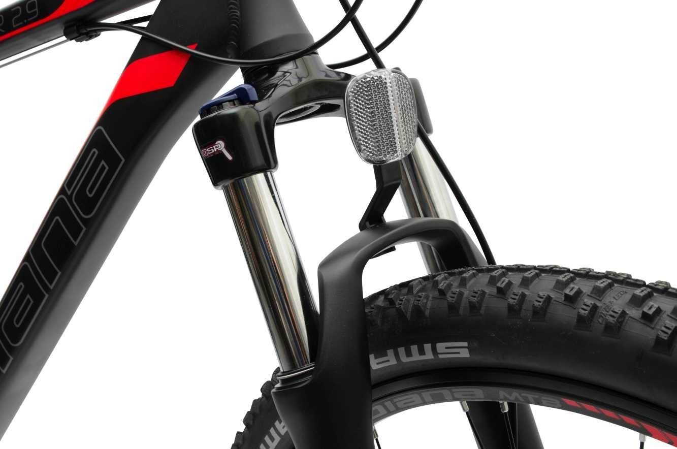 Rower MTB INDIANA X-Pulser 2.9 Czarno-czerwony  - Amortyzator