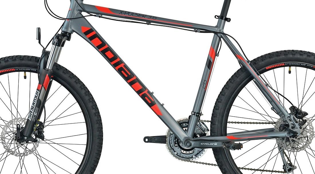 Rower MTB INDIANA X-Pulser 3.6 M21 Grafitowo-czerwony - Rama