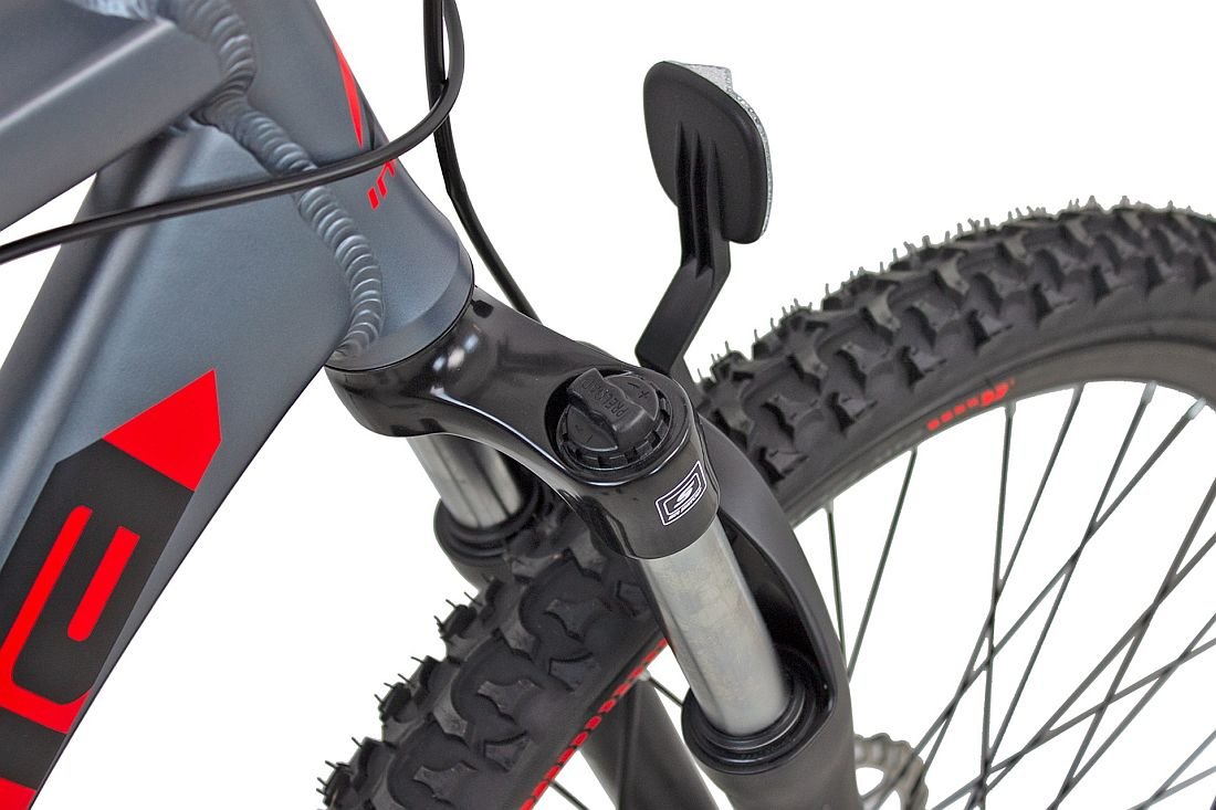 Rower MTB INDIANA X-Pulser 3.6 M21 Grafitowo-czerwony - Amortyzator