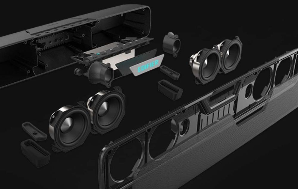 Soundbar EDIFIER G7000 dźwiek przetworniki tytanowe wysokotonowe