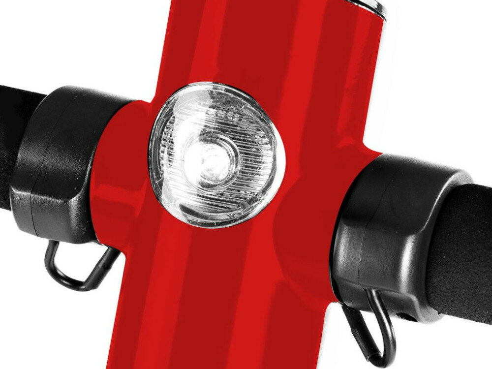 Hulajnoga elektryczna SPOKEY Volver czerwony oswietlenie stopka 