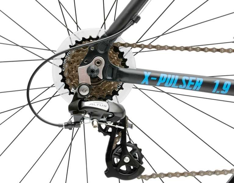 Rower MTB INDIANA X-Pulser 1.9 Czarno-niebieski  - Przerzutki