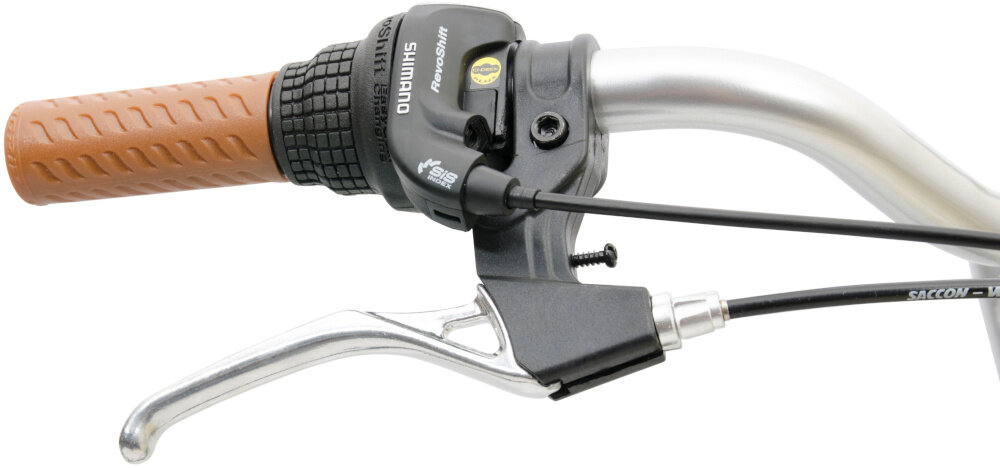 Rower miejski z koszykiem INDIANA Liberty 26 6B 6B Czarno-biały przerzutki 6 shimano