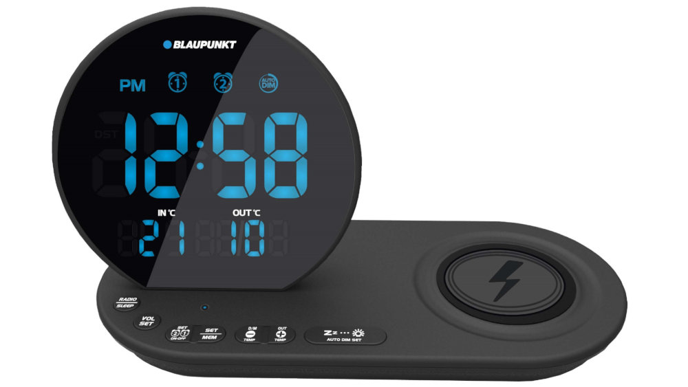 Radiobudzik BLAUPUNKT CR85BK Charge - Wyświetlacz