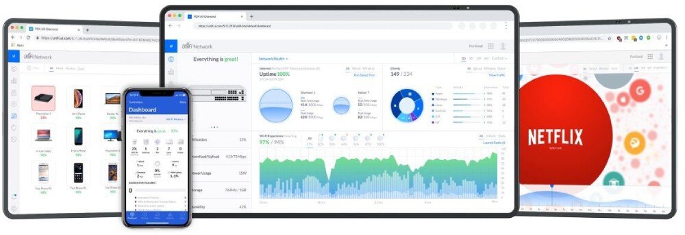 Punkt dostępu UBIQUITI UniFi FlexHD oprogramowanie zarządzanie narzędzia