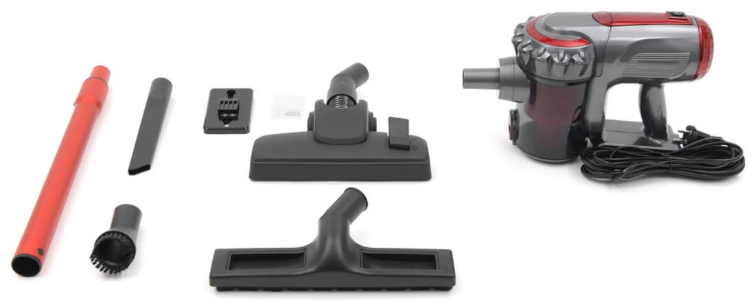 Odkurzacz PROFICARE PC-BS 3038 wyposazenie komplet zestaw akcesoria uchwyt scienny rura teleskopowa szczotka dywanowo-podlogowa szczotka do tapicerki ssawka do twardych powierzchni ssawka szczelinowa