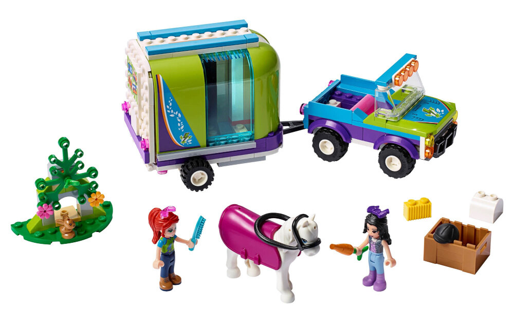 LEGO Friends Przyczepa dla konia Mii 41371 realistyczne detale dla dzieci powyżej 6 roku życia