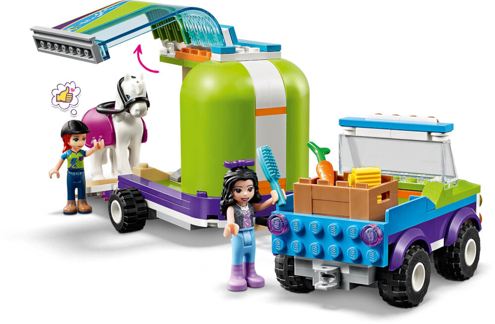 LEGO Friends Przyczepa dla konia Mii 41371 akcesoria stajnia terenówka 216 elementów