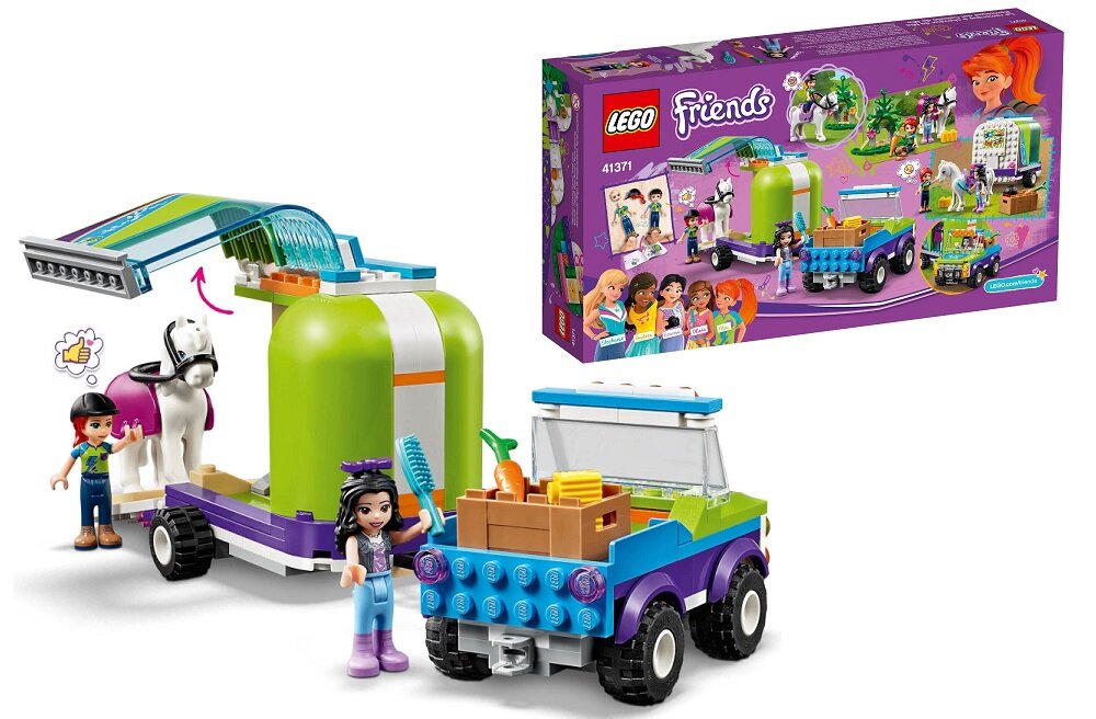 LEGO Friends Przyczepa dla konia Mii 41371 klocki LEGO perfekcyjnie dopasowane znane od 1958 roku