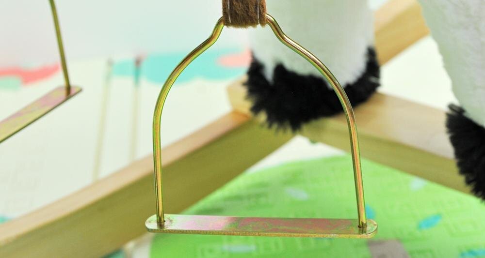 Koń na biegunach MILLY MALLY Łatek Jasnobrązowy metalowe strzemiona bezpiecznie