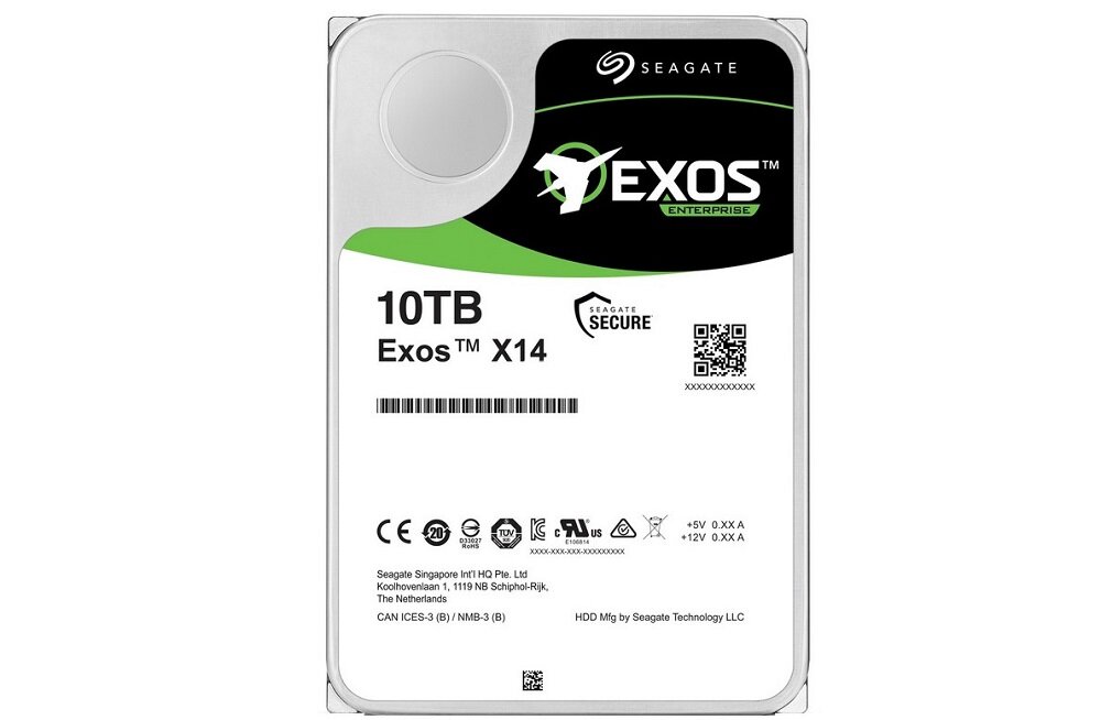 Dysk SEAGATE Exos X14 10TB - wygląd ogólny dysk kooperacyjny 10TB transfer danych 250MB