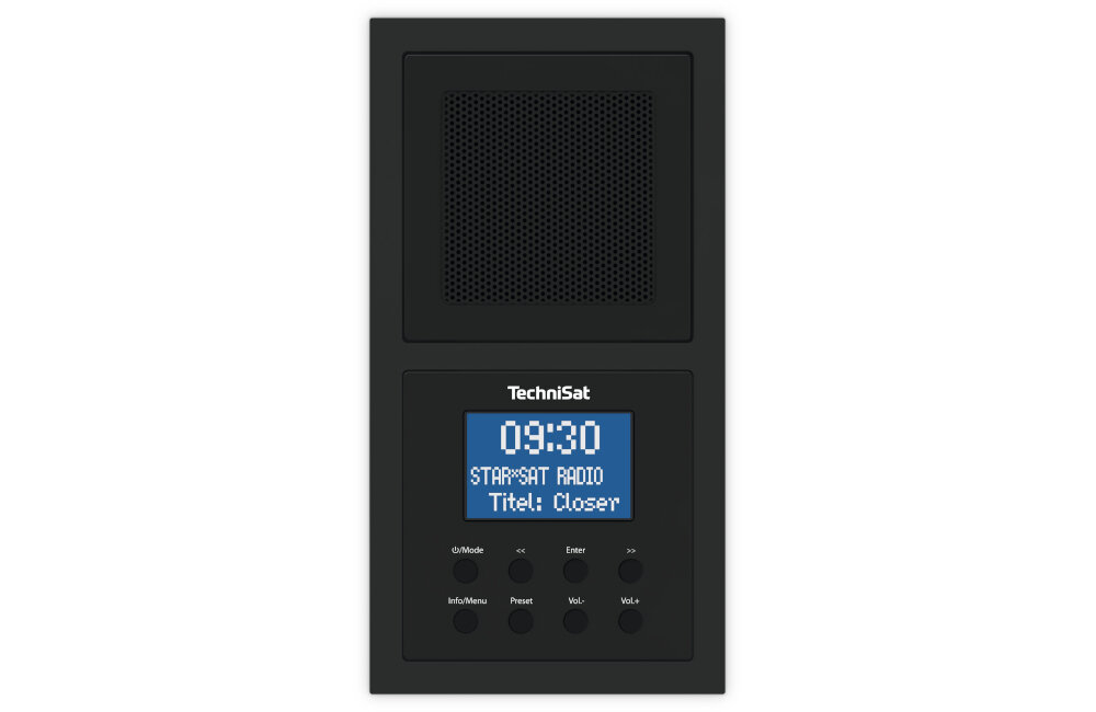 Radio TECHNISAT DIGITRADIO UP1 czarny stacje radiowe FM informacje o audycjach funkcja uśpienia i budzenia