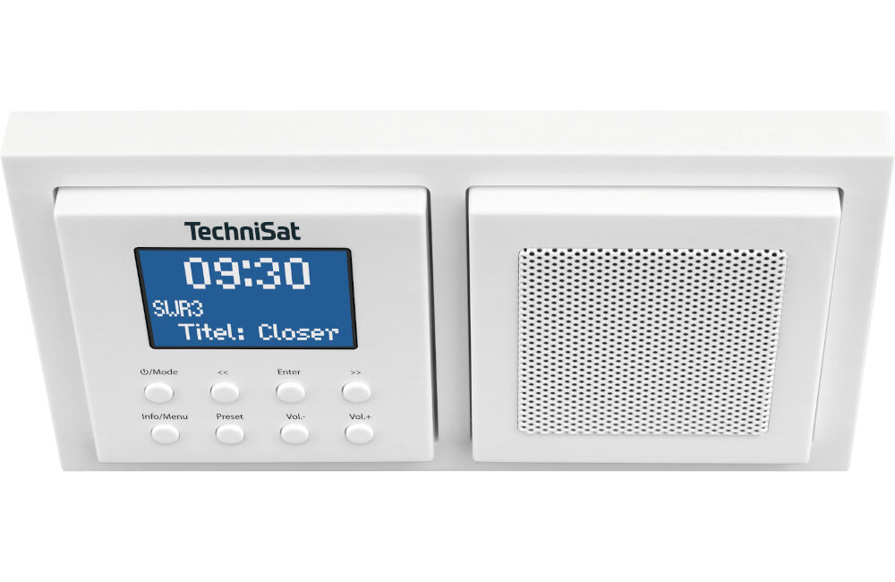 Radio TECHNISAT DIGITRADIO UP1 biały oryginalna konstrukcja cyfrowe radio głośnik włącznik świateł
