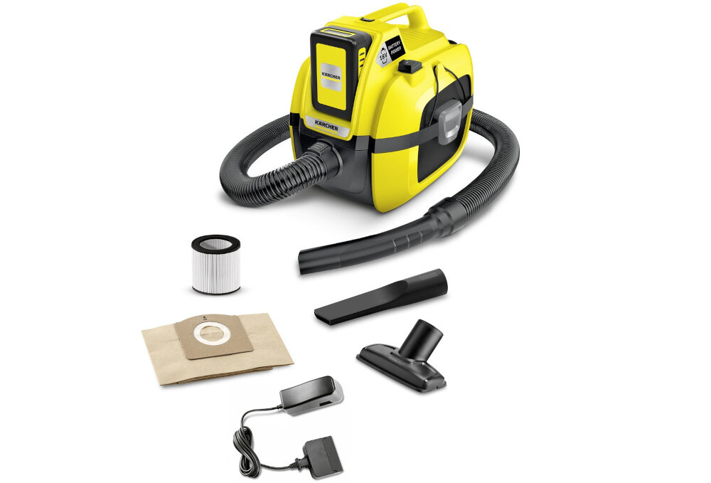 Odkurzacz KARCHER WD 1 Compact Battery Set zestaw zawartosc zestawu akcesoria komplet
