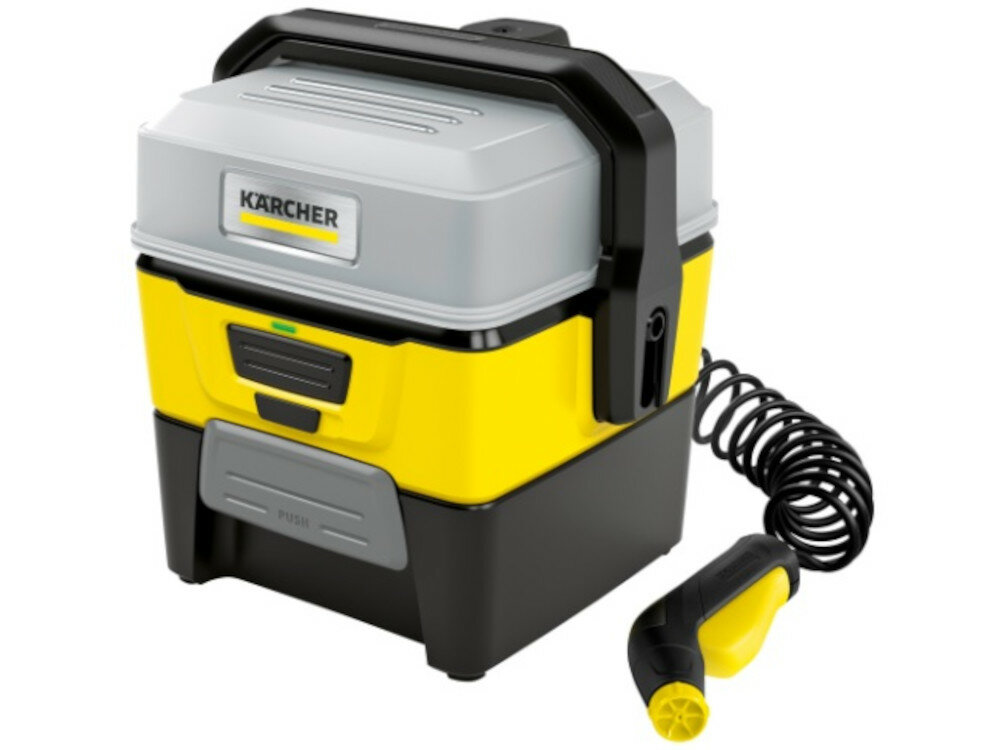 Myjka ciśnieniowa KARCHER OC 3 Adventure wyposażona w zintegrowaną baterię litowo-jonowa dioda LED
