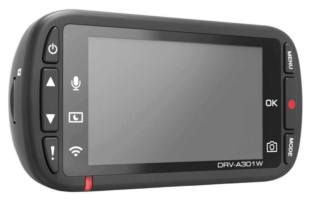 WIDEOREJESTRATOR KENWOOD DRV-A301W ochrona nagrań trzyosiowy G-Sensor