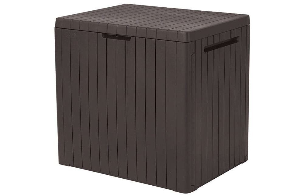 Skrzynia ogrodowa KETER City Storage Box 113l Brązowy mocna wytrzymała pięknie zaprojektowana estetycznie wykończona