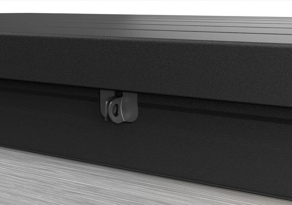 Skrzynia ogrodowa KETER Denali Duo Tech Box 380L Czarno-szary możliwość zastosowania kłódki