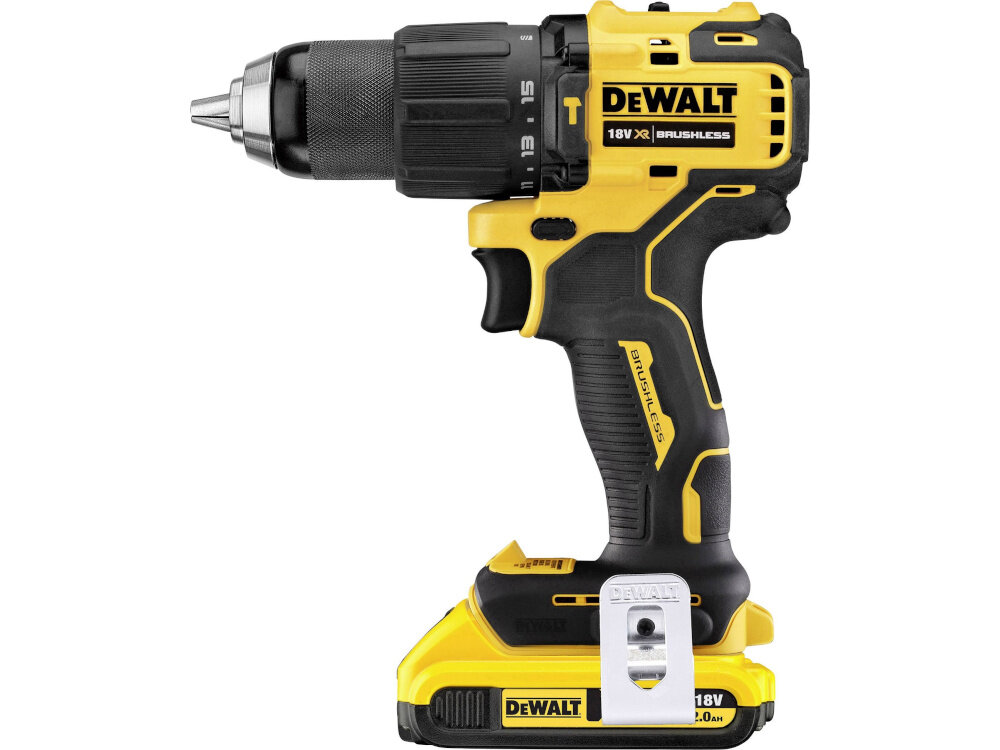 Wiertarko-wkrętarka DEWALT DCD709D2T dla majsterkowiczow dla profesjonalistow funkcjonalnosc wiertarki i wkretarki funkcja udaru 0-7650 ud./min I bieg II bieg 0-28050 ud./min maksymalna srednica wiercenia w betonie do 13 mm