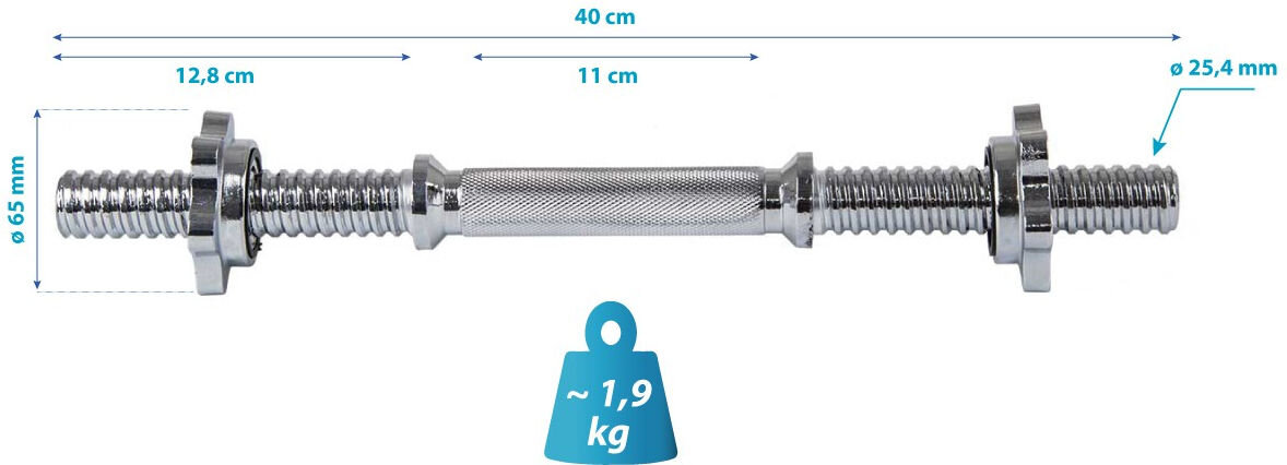 Gryf ENERO FIT 337095 (40 cm) elementy wymiary