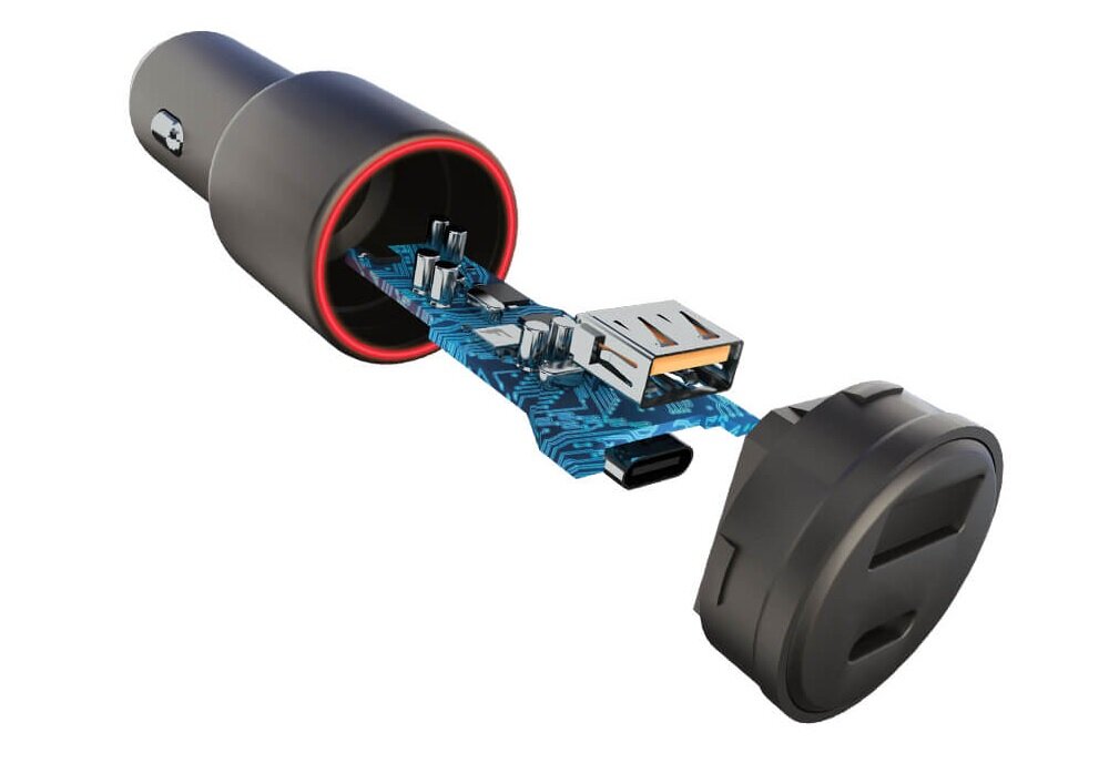 Ładowarka samochodowa FOREVER Core FCC-02QCPD Szary ultra szybkie ładowanie fast usb typ-c