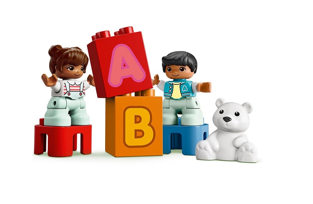 LEGO Duplo Ciężarówka z alfabetem 10915 angielski chłopiec dziewczynka miś