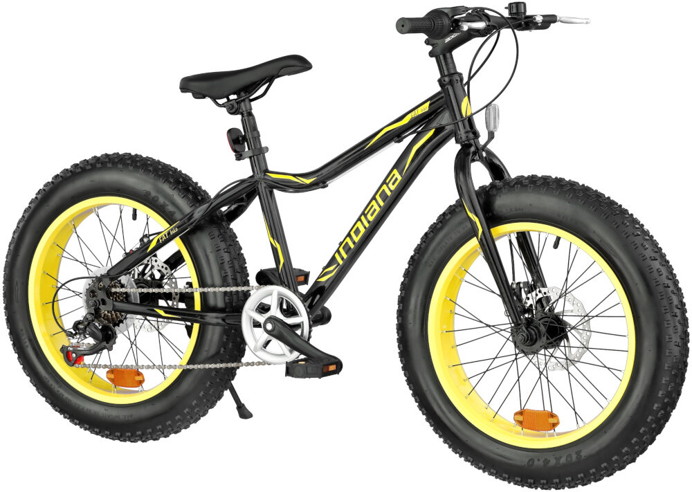 Rower INDIANA Fat Bike M18 zolty wyglad front