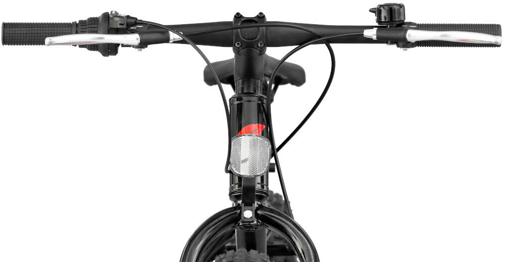 Rower INDIANA Fat Bike M18 Czarno-czerwony kierownica okladziny
