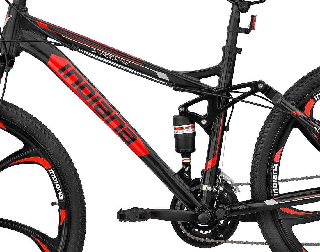 Rower MTB INDIANA X-Rock 4.6 Czarno-czerwony - Rama