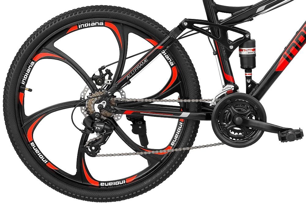 Rower MTB INDIANA X-Rock 4.6 Czarno-czerwony - Koła