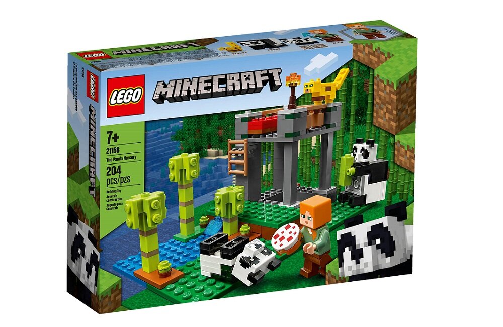 LEGO Minecraft Żłobek dla pand 21158 kreatywna zabawa rozwój merytoryczny dziecka klocki figurki 