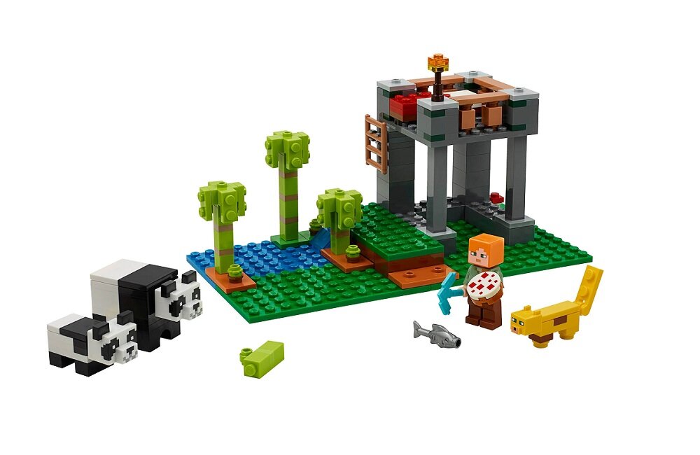 LEGO Minecraft Żłobek dla pand 21158 kreatywna zabawa rozwój merytoryczny dziecka klocki figurki Stymulowanie wyobraźni