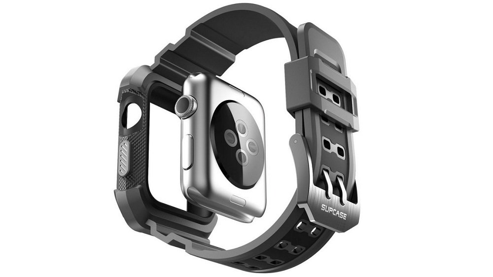 Etui SUPCASE Unicorn Beetle Pro do Apple Watch pasek smartwatch czarny black wygoda ochrona solidny funkcjonalność