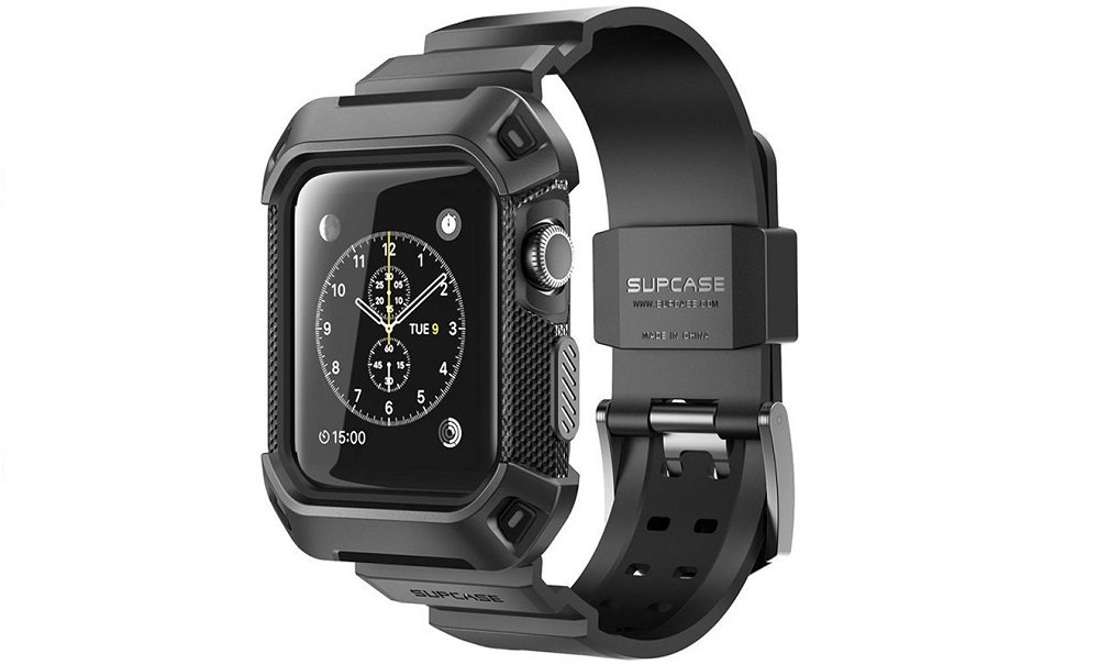 Etui SUPCASE Unicorn Beetle Pro do Apple Watch pasek smartwatch czarny black wygoda ochrona solidny funkcjonalność