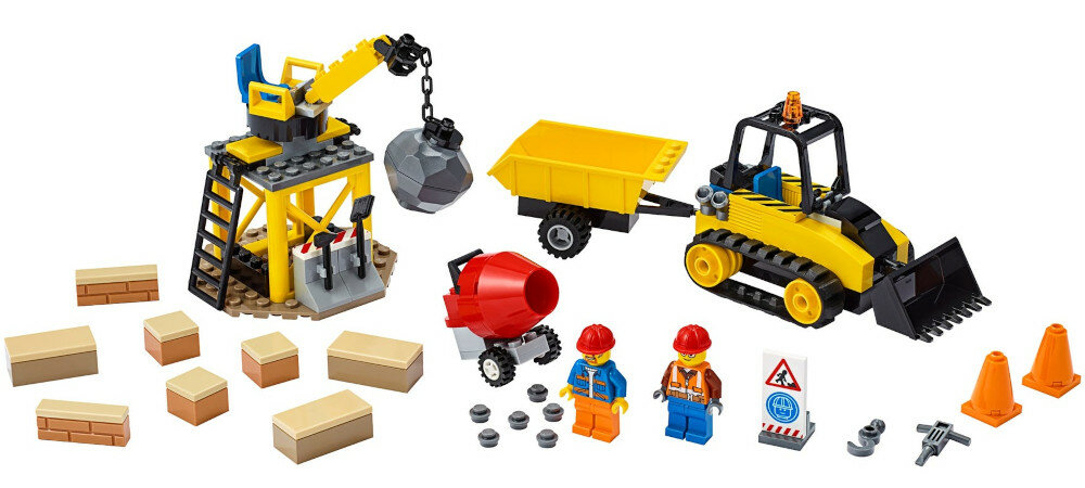 LEGO City Buldożer budowlany 60252 zestaw wyglad front