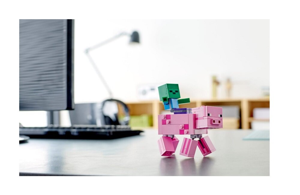 LEGO Minecraft BigFig Świnka i mały zombie 21157 kreatywna zabawa klocki figurki