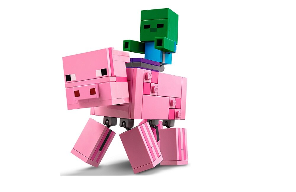 LEGO Minecraft BigFig Świnka i mały zombie 21157 kreatywna zabawa klocki