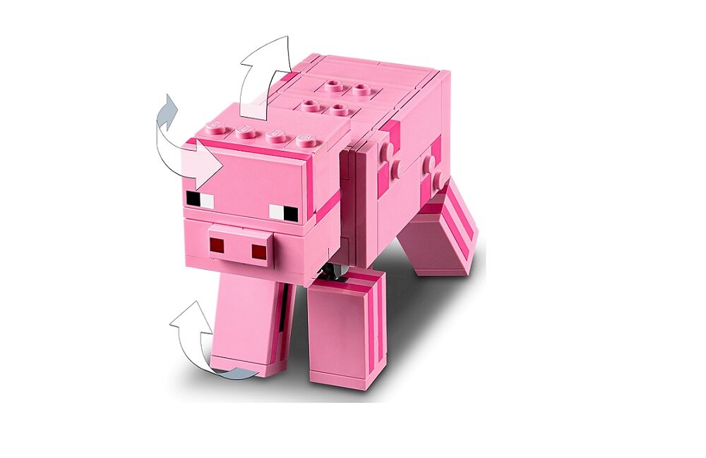 LEGO Minecraft BigFig Świnka i mały zombie 21157 kreatywna zabawa klocki ruchome części