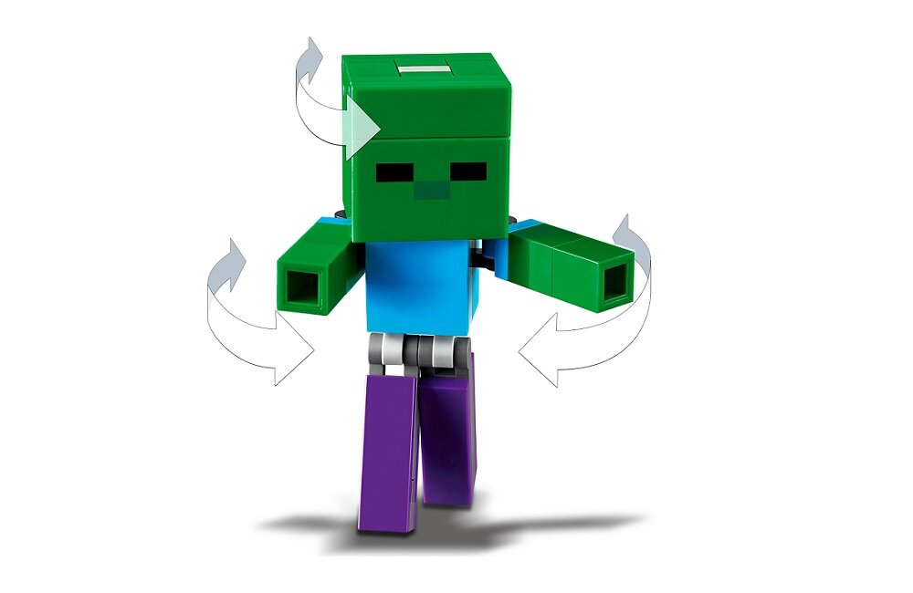 LEGO Minecraft BigFig Świnka i mały zombie 21157 kreatywna zabawa klocki ruchome części