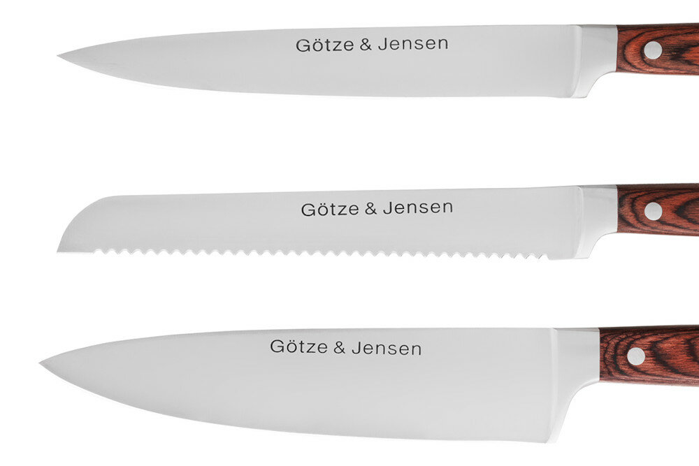 Zestaw noży GÖTZE & JENSEN KN500 stal nierdzewna 52 hrc