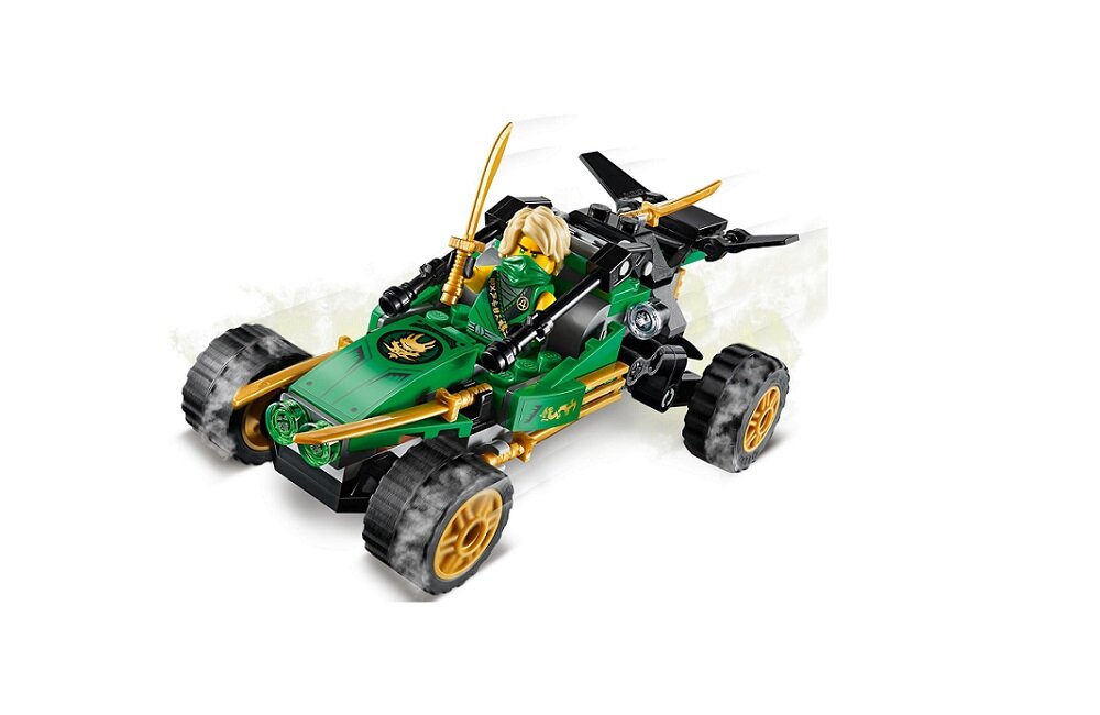 LEGO Ninjago Dżunglowy ścigacz 71700 kreatywna zabawa rozwój merytoryczny dziecka zabawki klocki figurki Ninja Lloyd