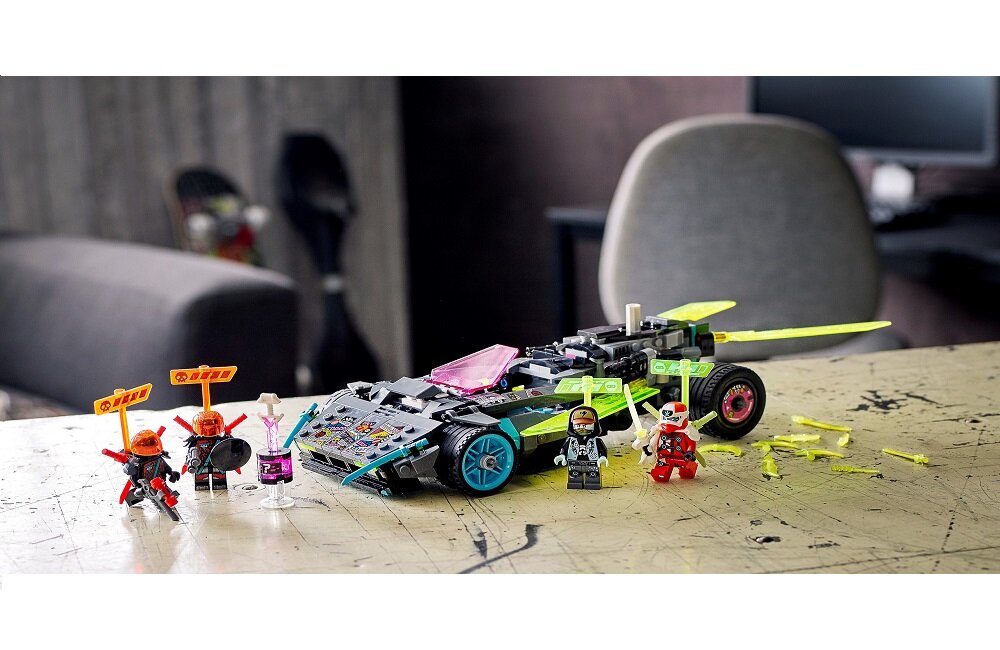 LEGO Ninjago Latający samochód ninja 71710 kreatywna zabawa widłowy rozwój merytoryczny dziecka klasyczna zabawa klocki figurki rozwija zdolności manualne
