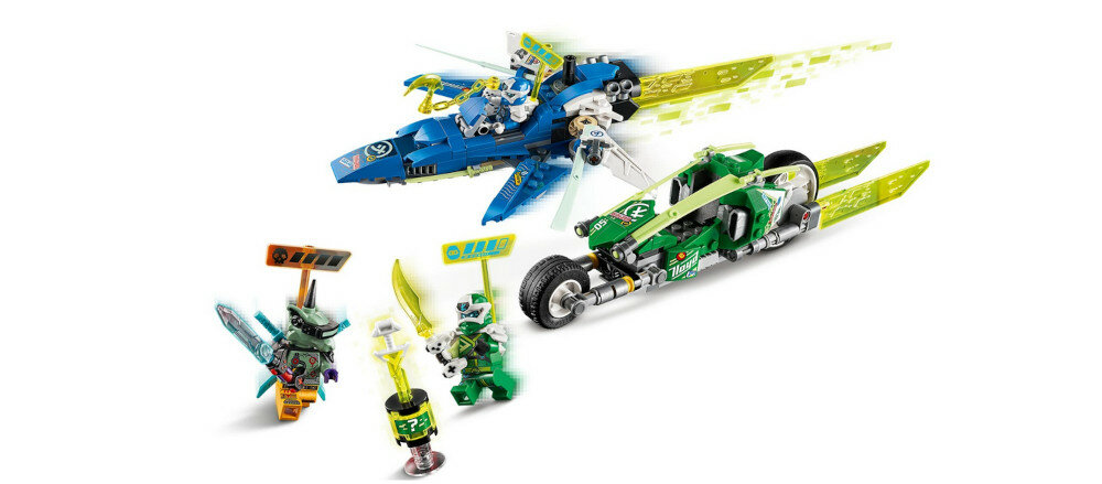 LEGO Ninjago Wyścigówki Jaya i Lloyda 71709 figurki elementy