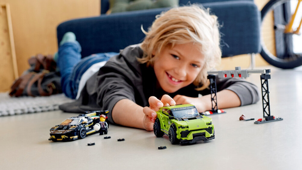 LEGO Speed Champions Lamborghini Urus ST-X i Lamborghini Huracán Super Trofeo EVO - zestaw